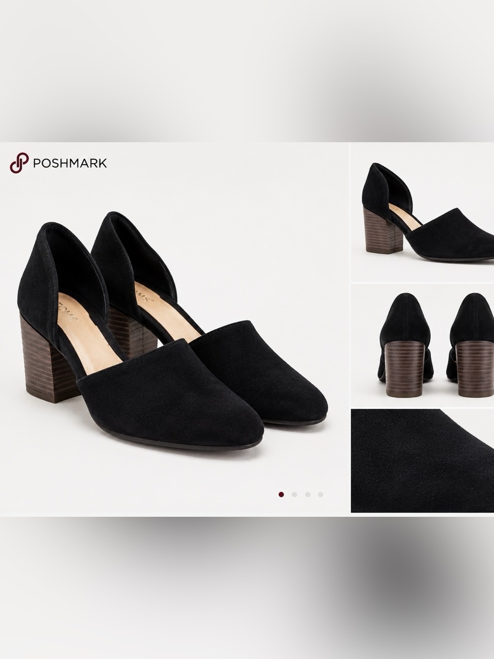 Sbicca Black Suede Rounded Toe Heel Pumps